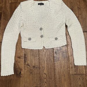 GENERATION LOVE
Joy Plunge Neck Cropped Knit Cardigan XS
